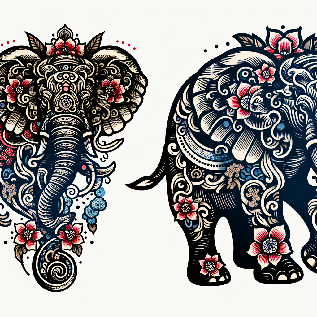 Best Neo-Japanese Elephant Tattoo Generator | Vondy