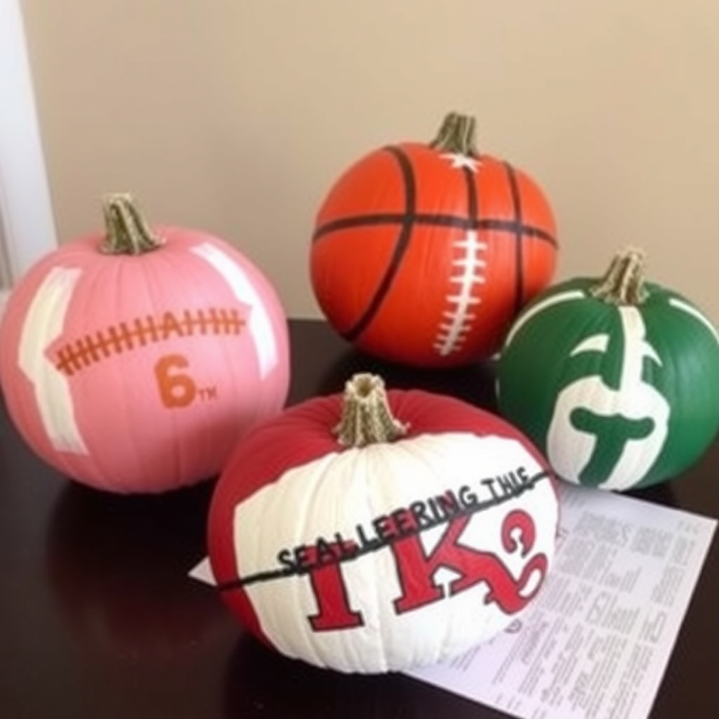 Sports Themed Pumpkin Decorating Ideas 50+ Pumpkin Decoration