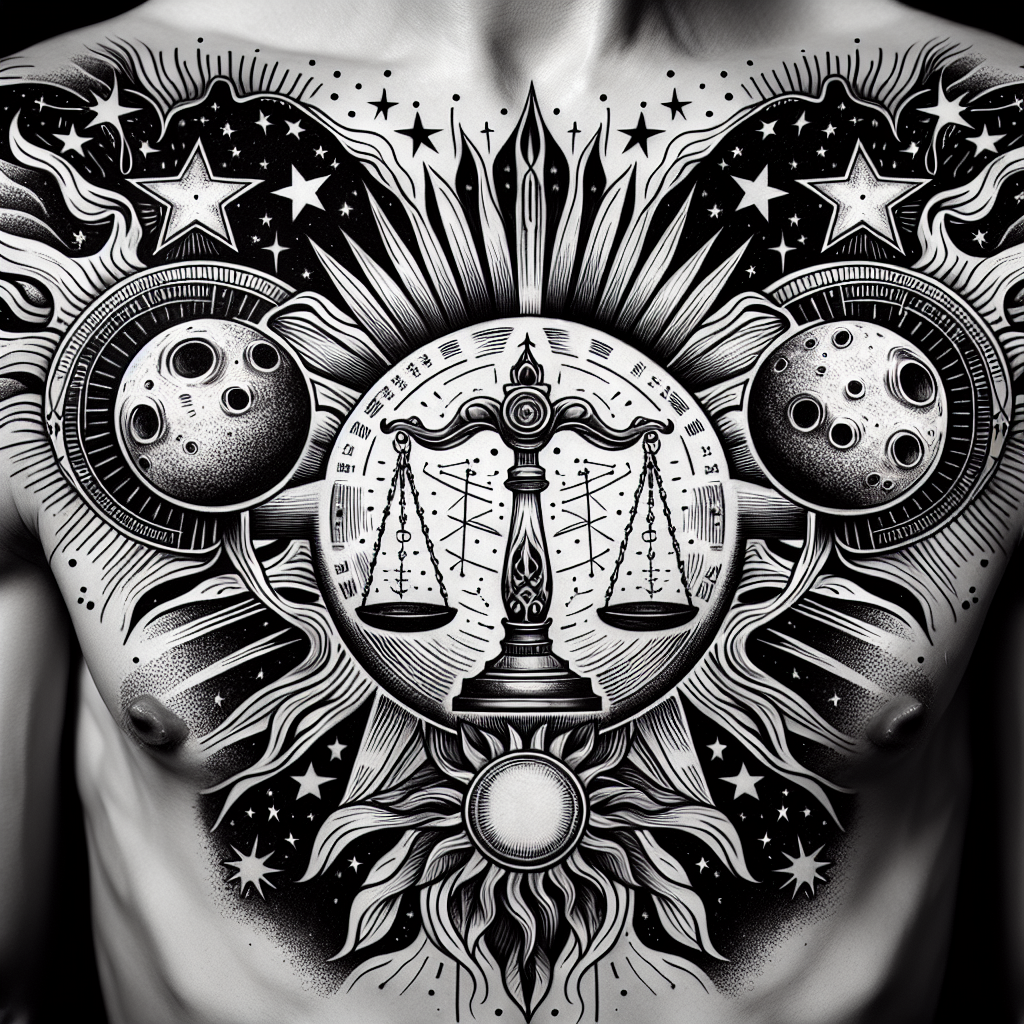 Libra Scale Chest Tattoos Libra/lady Justice Goddess #tattoo #tattoos