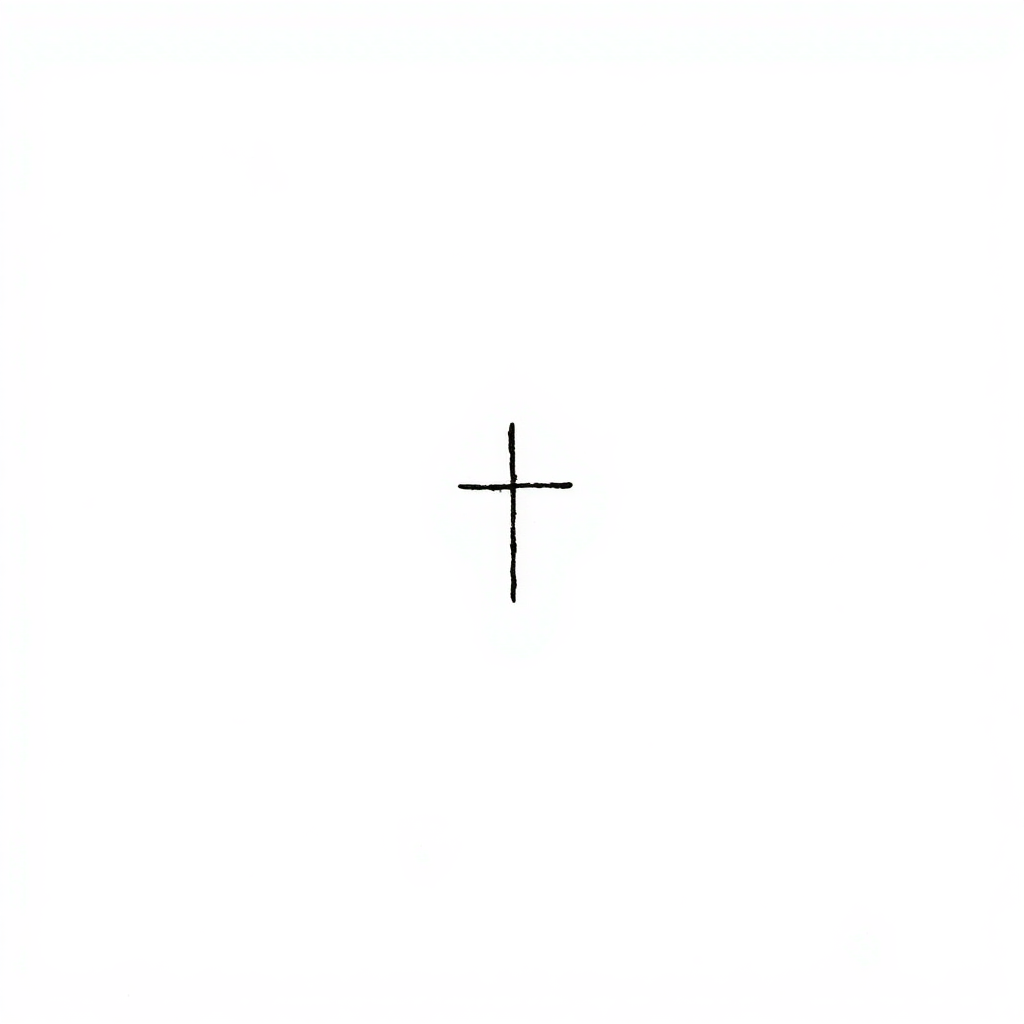 minimalist symbol tattoo representing patience with thin lines, small size, on solid white background
