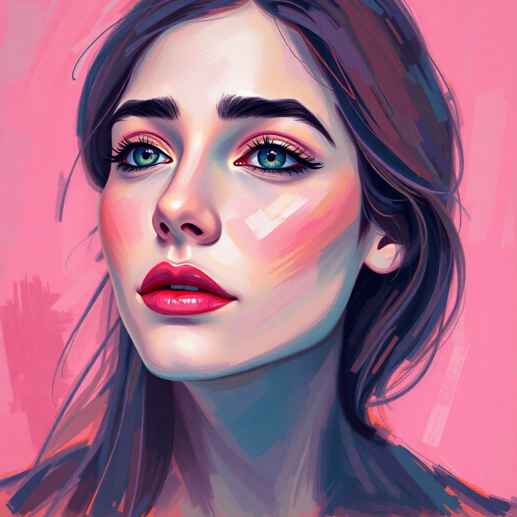 Vibrant AI-generated portrait in Impressionist style, showcasing soft brush strokes for a dreamlike artistic effect.