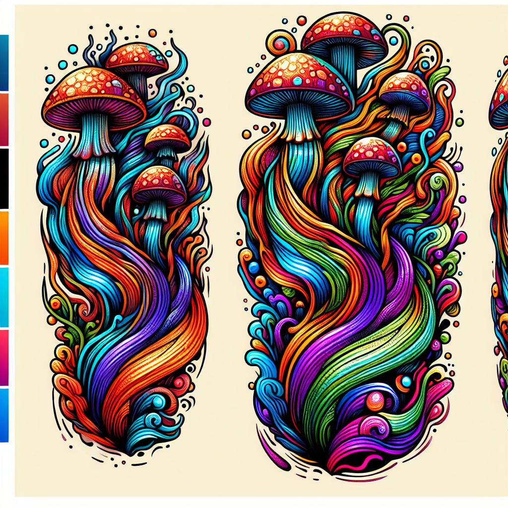 Trippy Mushroom Tattoo 3