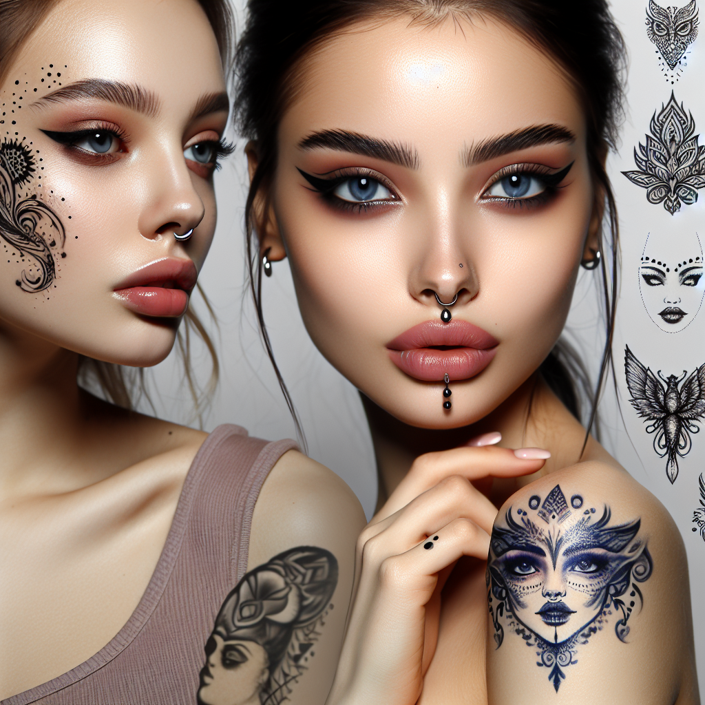 Classy Small Face Tattoos for Women