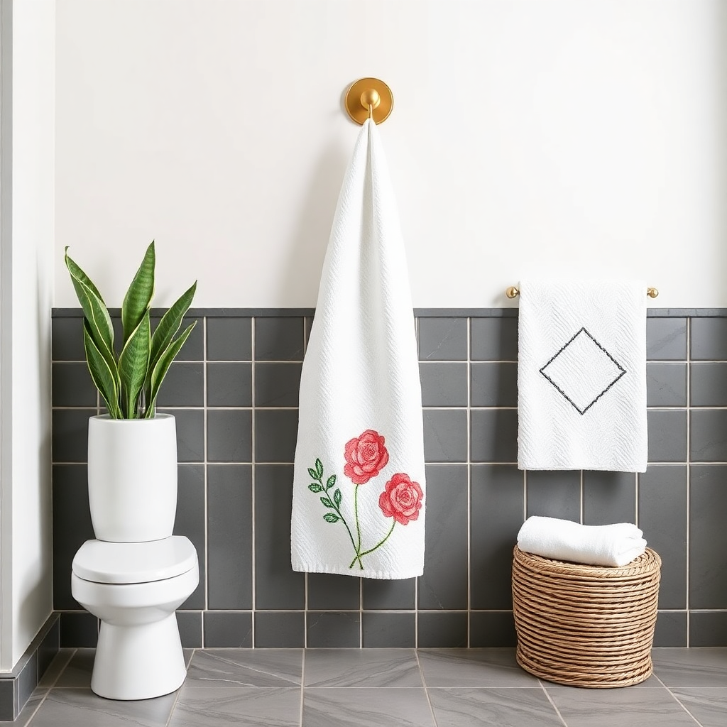 Hand Towel With Design
