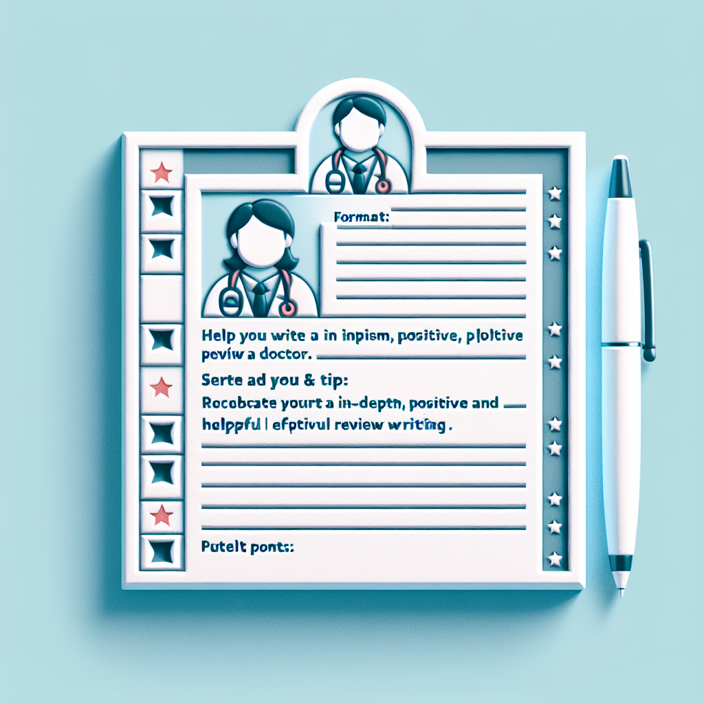 How To Write A Good Review For A Doctor Sample Vondy