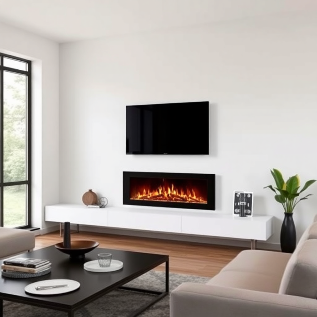 Best Wall Mounted Electric Fireplace Design Ideas | Vondy