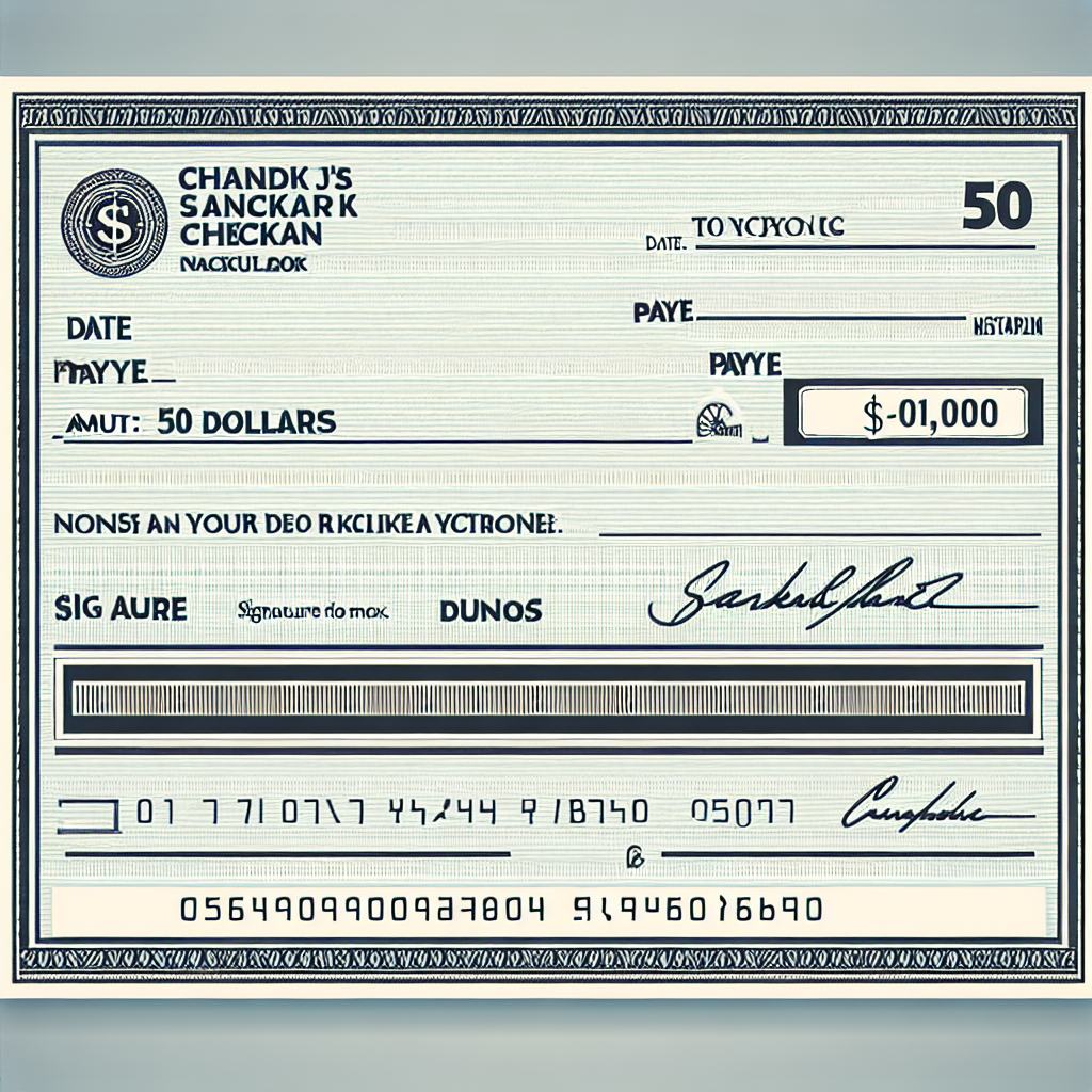 How To Write A Check For 50 Dollars | Vondy