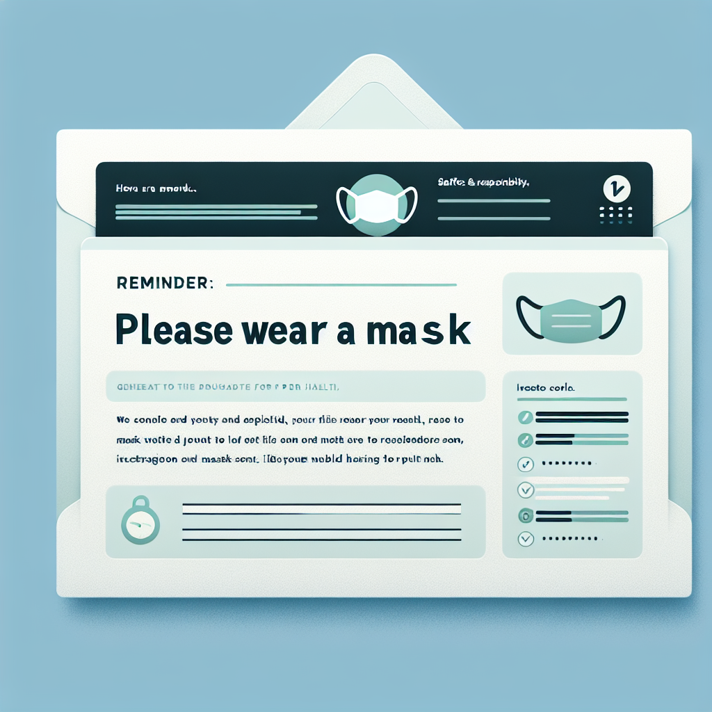 Best Reminder To Wear Mask Email Template | Vondy