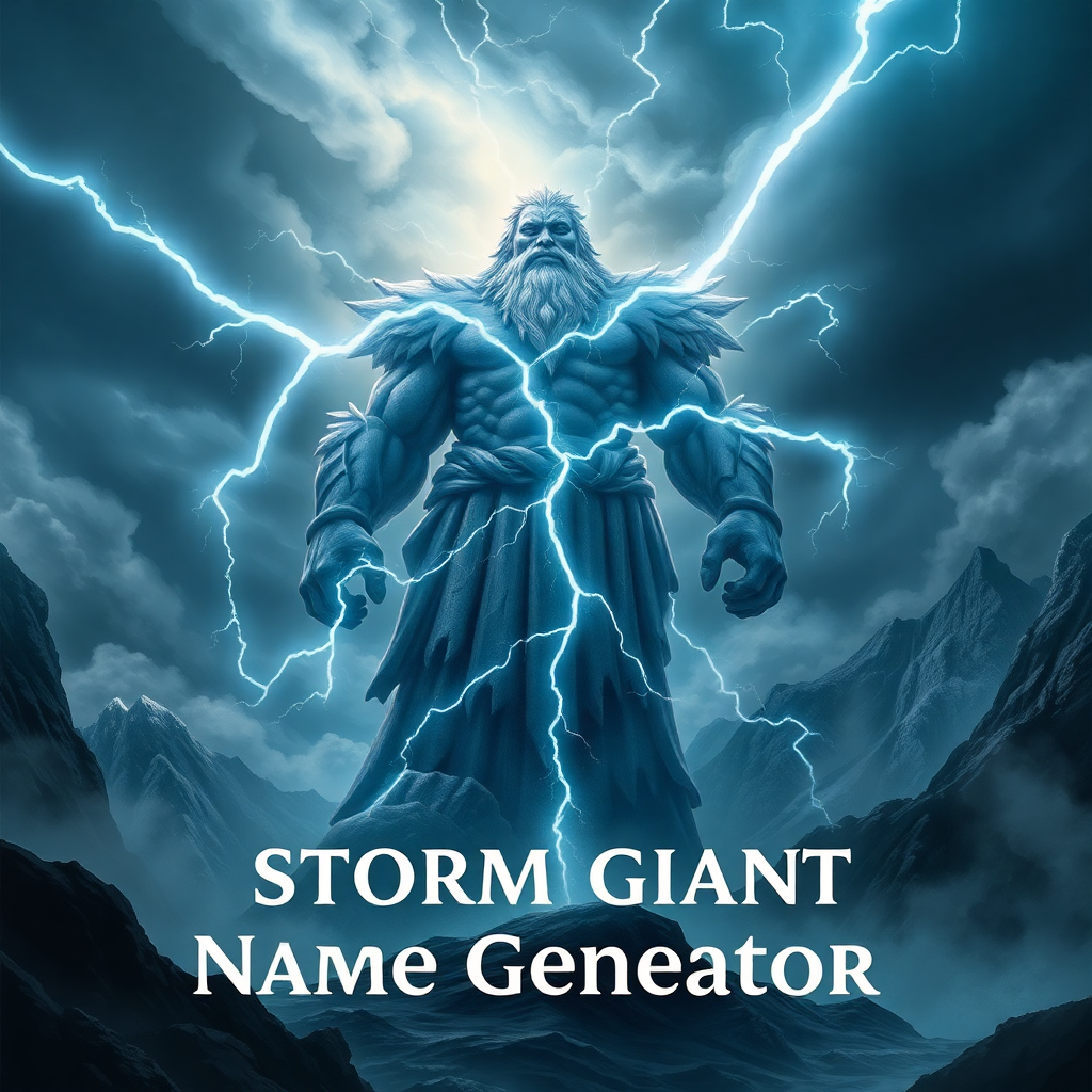 Best Storm Giant Name Generator | Vondy