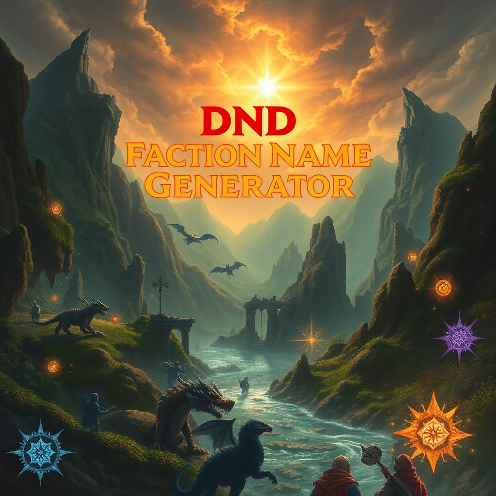 Best Dnd Faction Name Generator Vondy