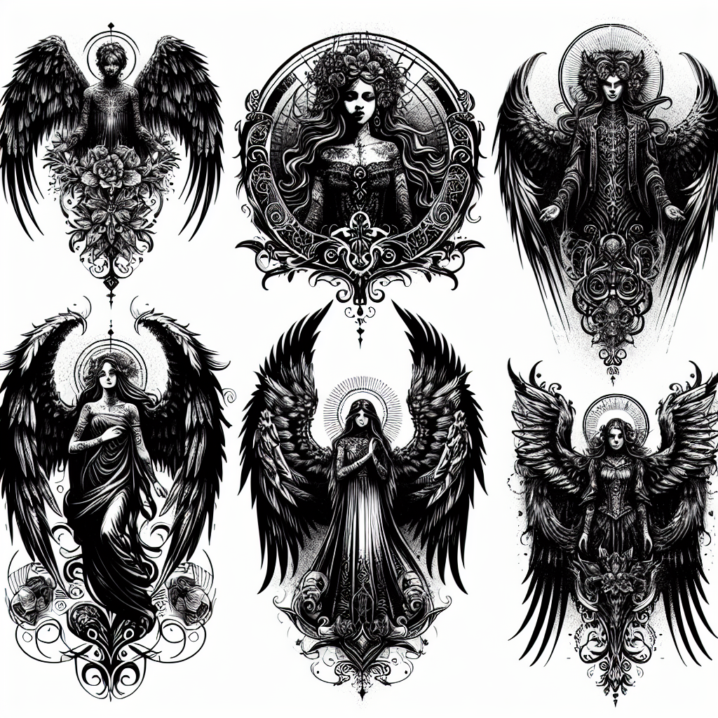 Best Gothic Angel Tattoo Generator | Vondy
