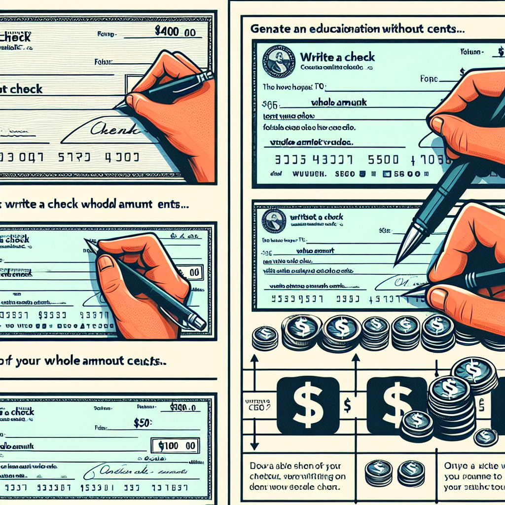 How To Write A Check Without Cents Vondy