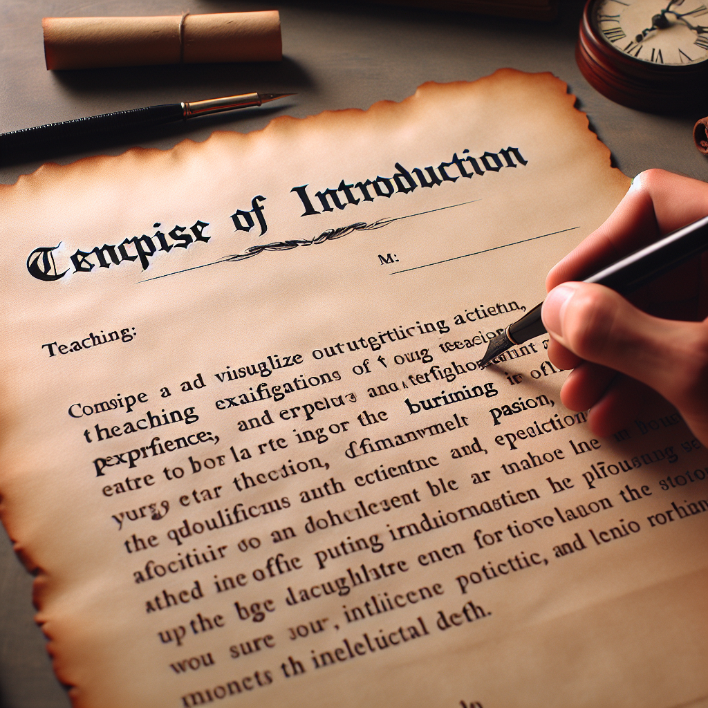 How To Write A Letter Of Introduction For A Teaching Job | Vondy