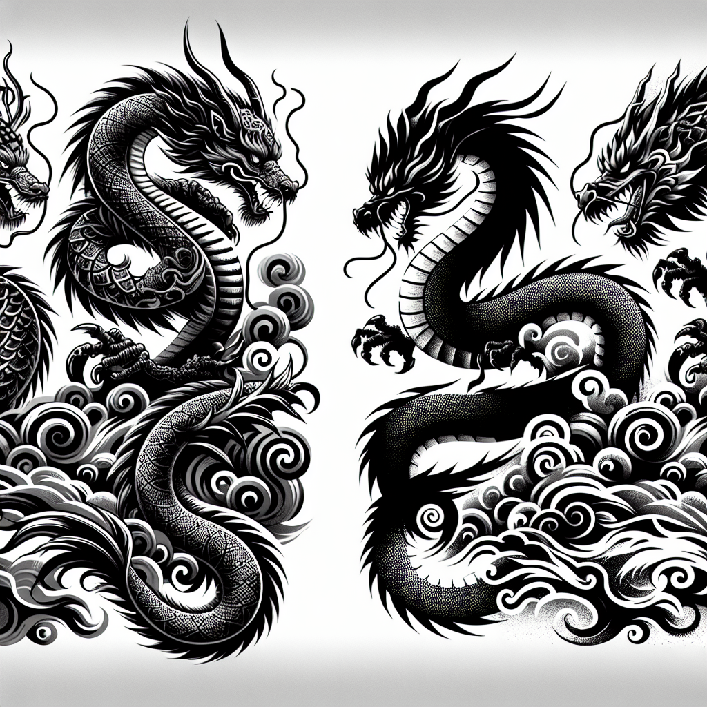 Best Black And Grey Dragon Tattoo Generator | Vondy