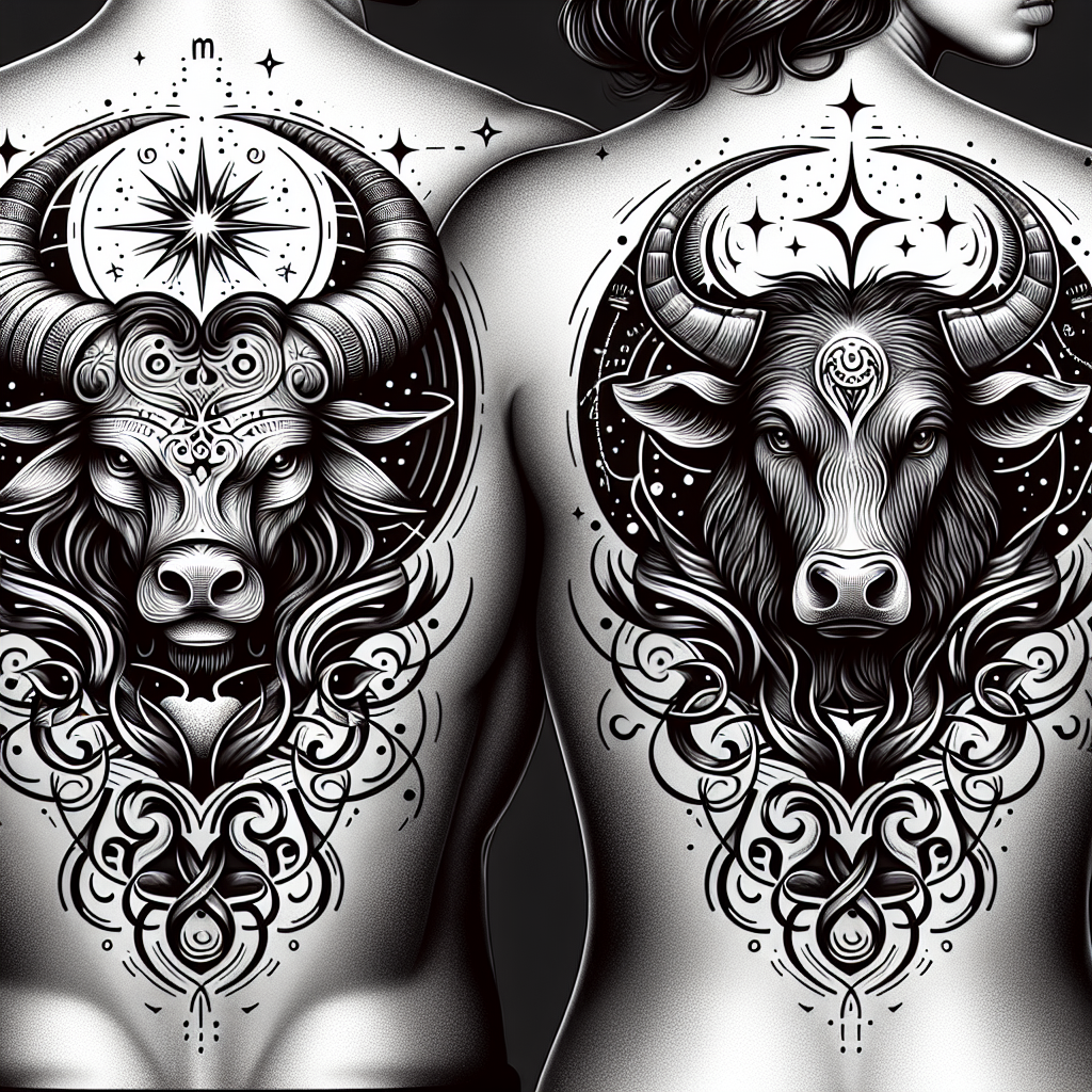 Couple Taurus and Cancer Tattoo Ideas