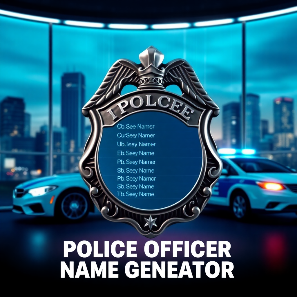 Best Police Officer Name Generator | Vondy